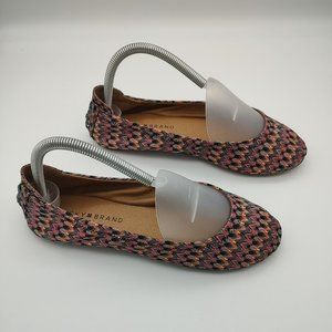 Lucky Brand Women's Size 8M Colorful Chevron ECHO 2 Ballet Flats Shoes
